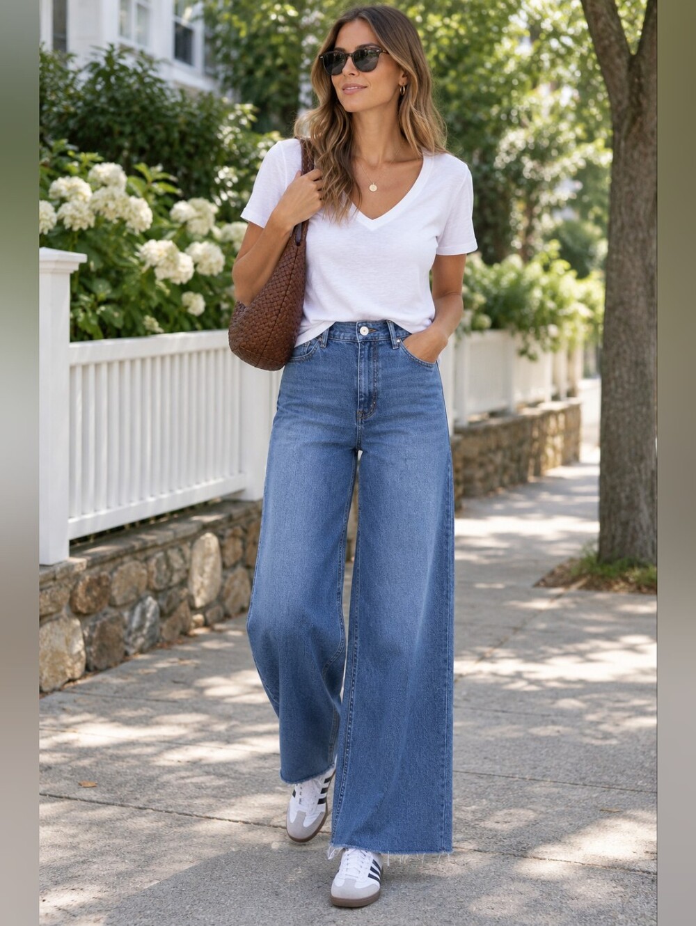 Zara The Marine Straight Wide Leg High Waisted Raw Hem Jeans Retro 70s Women's 2